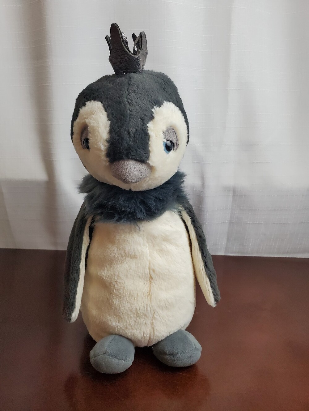 Jellycat London I Am Prince Penguin Plush Gray Cream Crown plush Toy Retired